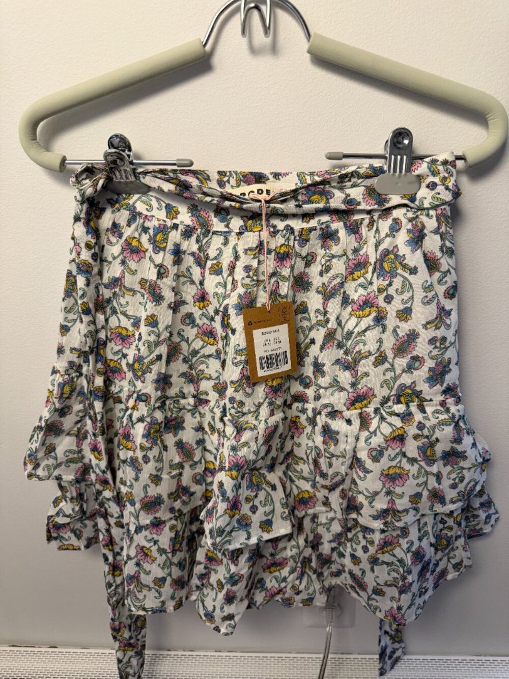 NEW Boden Tie-Waist Crinkle Mini Skirt - Picture 2 of 2